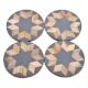Wood and Resin Flower Coasters In Set Of 4